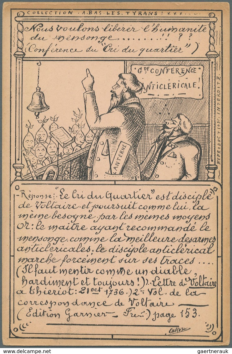 Ansichtskarten: Künstler / Artists: CASTOR, 18 Karten zur Geschichte Frankreichs und den Beziehungen