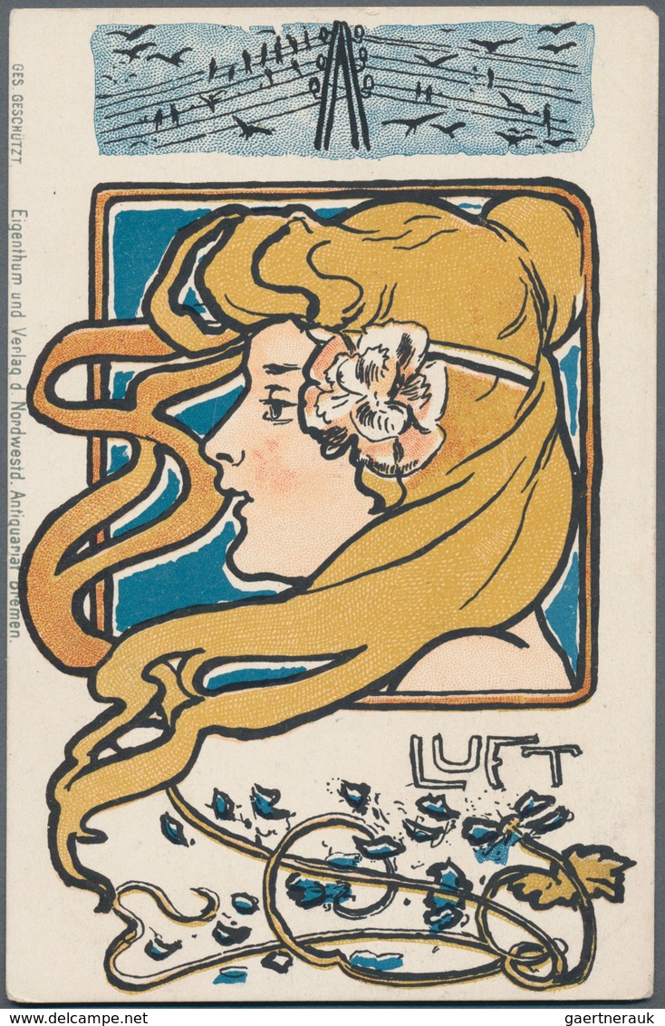 Ansichtskarten: Künstler / Artists: JUGENDSTIL, Kleine Partie Mit 30 Hochwertigen Künstlerkarten, Al - Unclassified