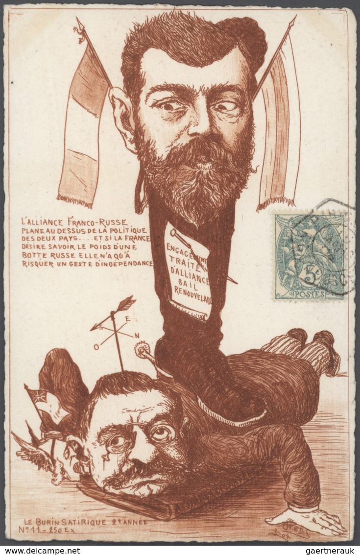 Ansichtskarten: Künstler / Artists: ORENS DENIZARD, Le Burin Satirique, 1904, 29 verschiedenen Karte
