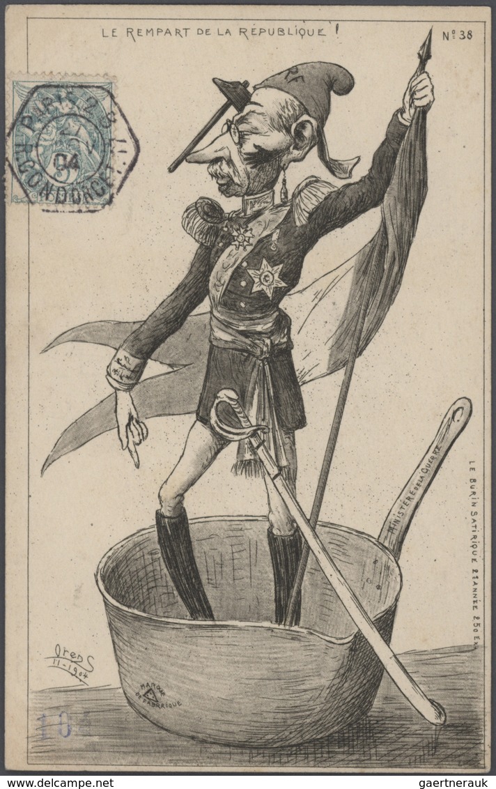 Ansichtskarten: Künstler / Artists: ORENS DENIZARD, Le Burin Satirique, 1904, 29 verschiedenen Karte