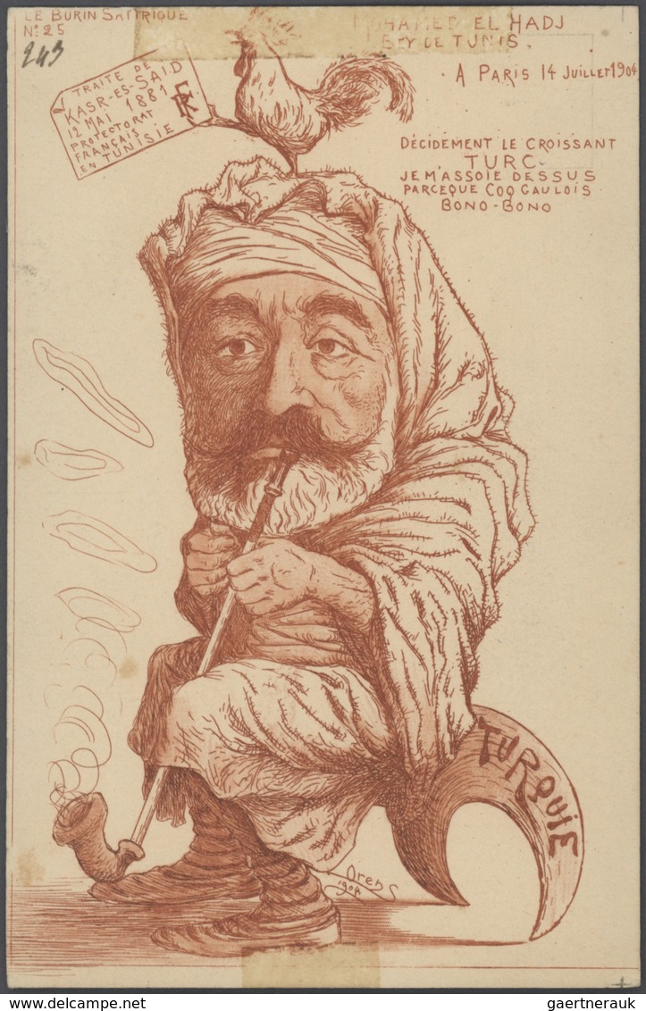 Ansichtskarten: Künstler / Artists: ORENS DENIZARD, Le Burin Satirique, 1904, 29 verschiedenen Karte