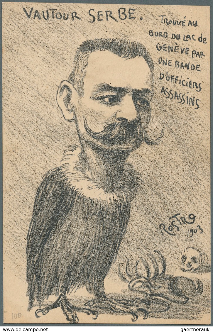 Ansichtskarten: Künstler / Artists: ROSTRO, Politische Karikaturen, Frankreich, Komplette Serie Von - Ohne Zuordnung