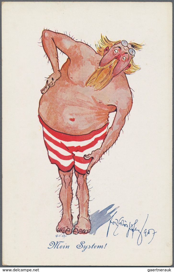Ansichtskarten: Künstler / Artists: SCHÖNPFLUG, Fritz (1873-1951), österreichischer Karikaturist, Ma - Ohne Zuordnung