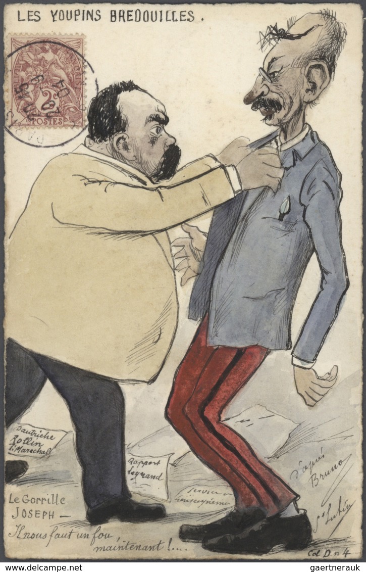 Ansichtskarten: Künstler / Artists: ST. LUFUY, Eine Sammlung Von 63 Handgemalten Karikaturen Um 1905 - Ohne Zuordnung