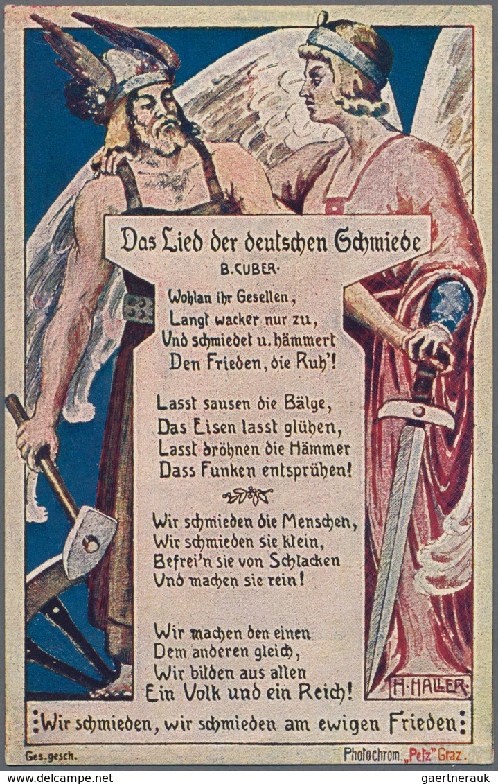 Ansichtskarten: Politik / Politics: ÖSTERREICH, Völkische Verlagen Mit Germanen-Kult, über 120 Histo - Figuren
