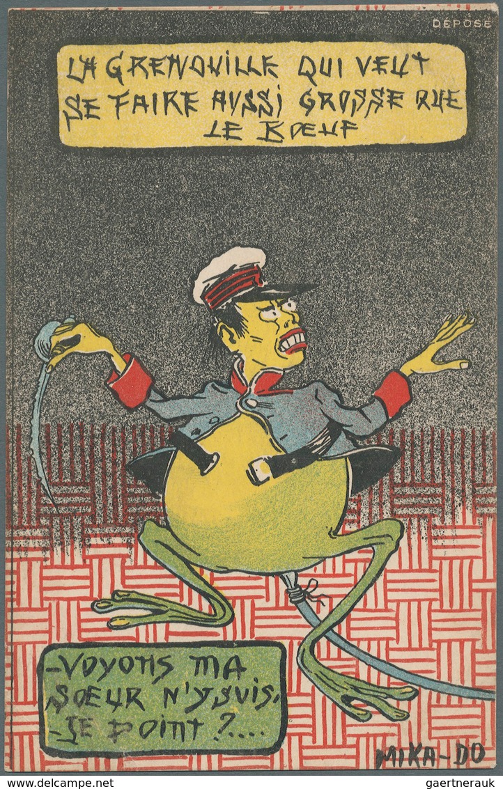 Ansichtskarten: Politik / Politics: RUSSISCH - JAPANISCHER KRIEG Um Nord - China, Karikaturen, Klein - Figuren
