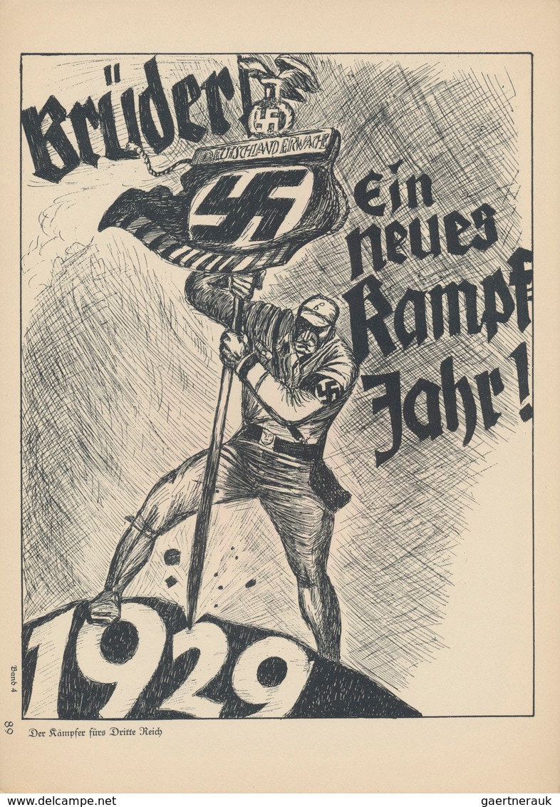 Ansichtskarten: Propaganda: 1933, "Geschichte in Bildern" IV. Band, Zusammengestellt und gezeichnet