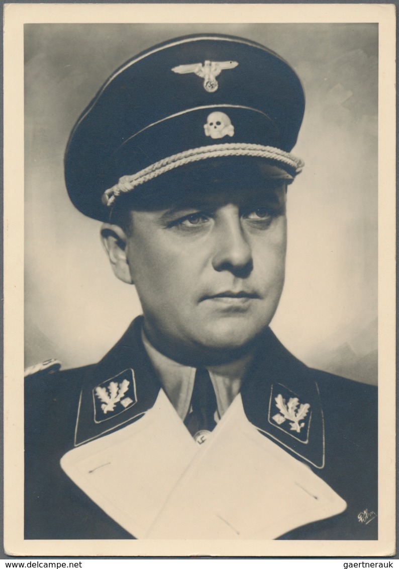Ansichtskarten: Propaganda: 1937/1944, SS-Motive, 6 Historische Ansichtskarten Und 2 Sterbebilder Di - Parteien & Wahlen
