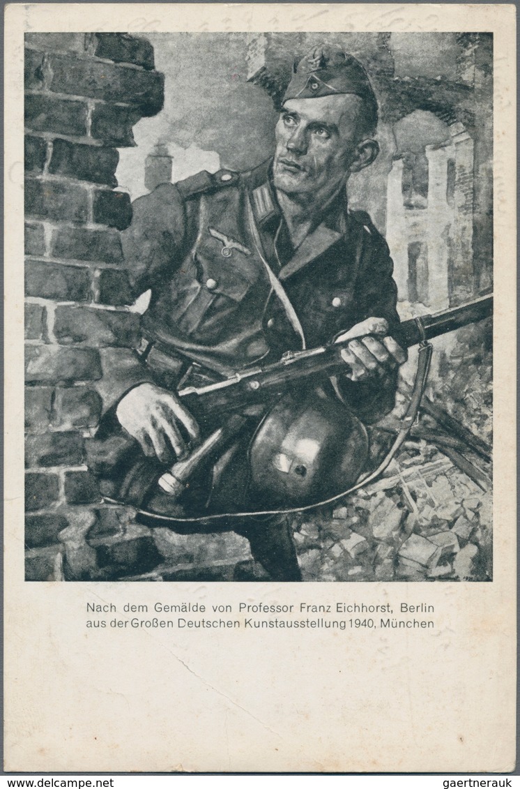 Ansichtskarten: Propaganda: 1939/1945, 33 Propagandakarten Mit Darstellungen Der Soldaten Der Wehrma - Political Parties & Elections