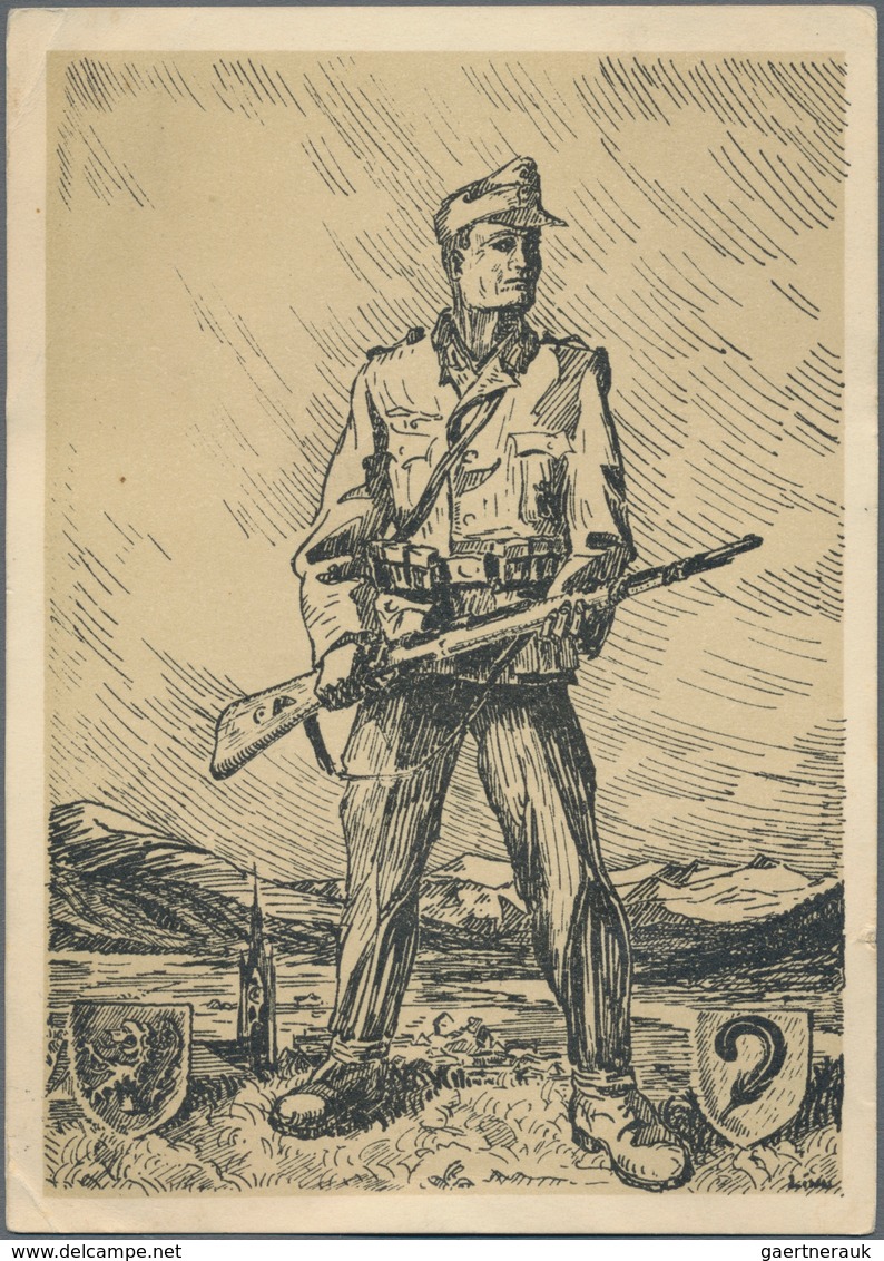 Ansichtskarten: Propaganda: 1939/1945, 33 Propagandakarten Mit Darstellungen Der Soldaten Der Wehrma - Political Parties & Elections