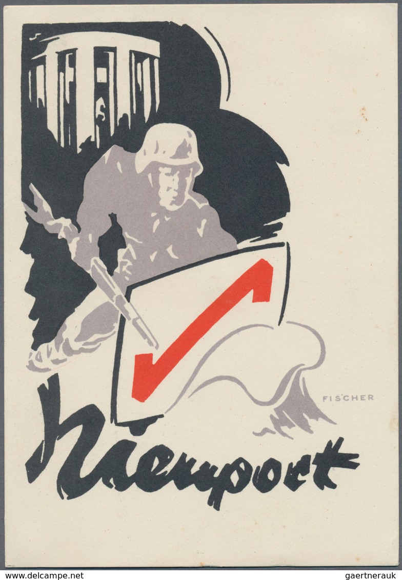 Ansichtskarten: Propaganda: 1939/1945: Bestand Von 140 Propagandakarten, Meist Bessere Motive, In üb - Political Parties & Elections