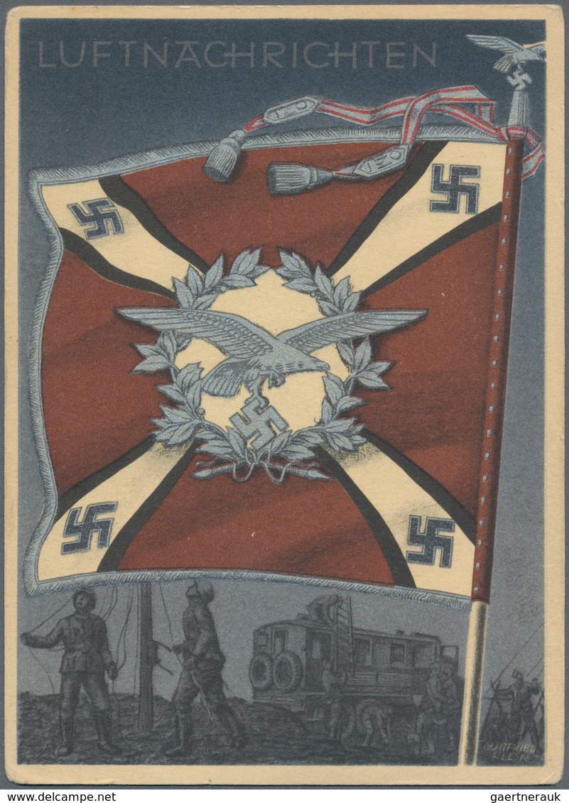 Ansichtskarten: Propaganda: 1939/1945: Bestand von 140 Propagandakarten, meist bessere Motive, in üb