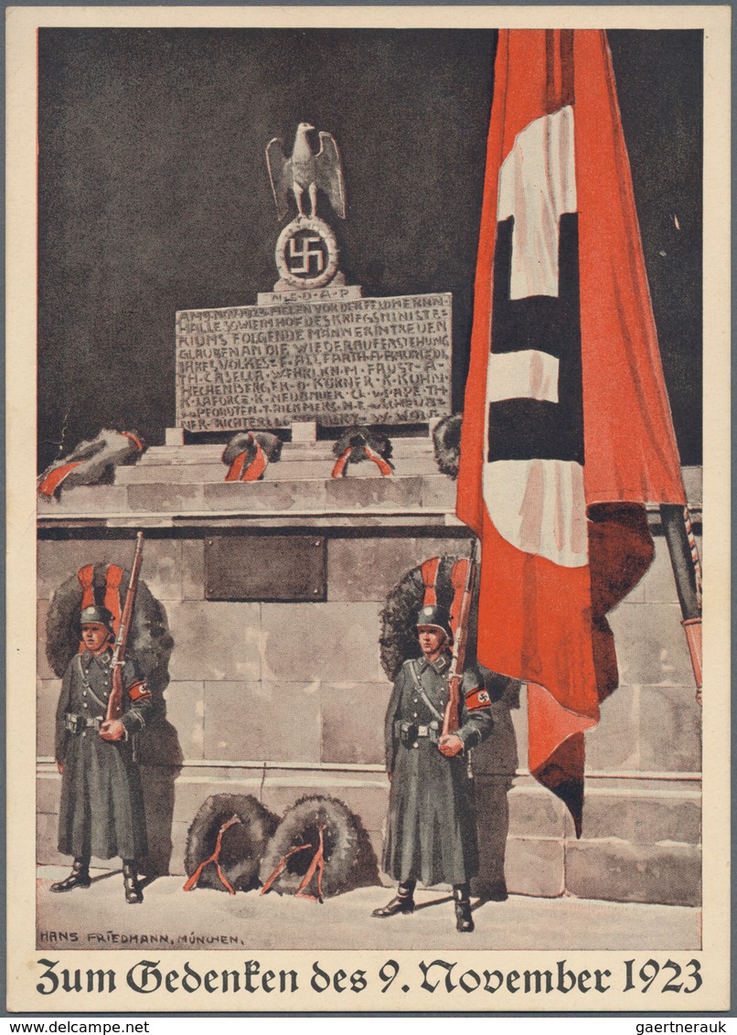 Ansichtskarten: Propaganda: 1939/1945: Bestand Von 249 Propagandakarten, Meist Bessere Motive, In üb - Political Parties & Elections