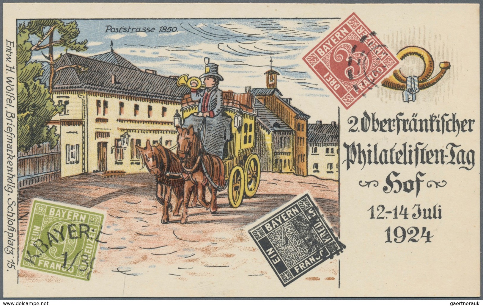 Ansichtskarten: Motive / Thematics: BRIEFMARKEN Auf Ak / BAYERN, 31 Historische Ansichtskarten Mit U - Other & Unclassified