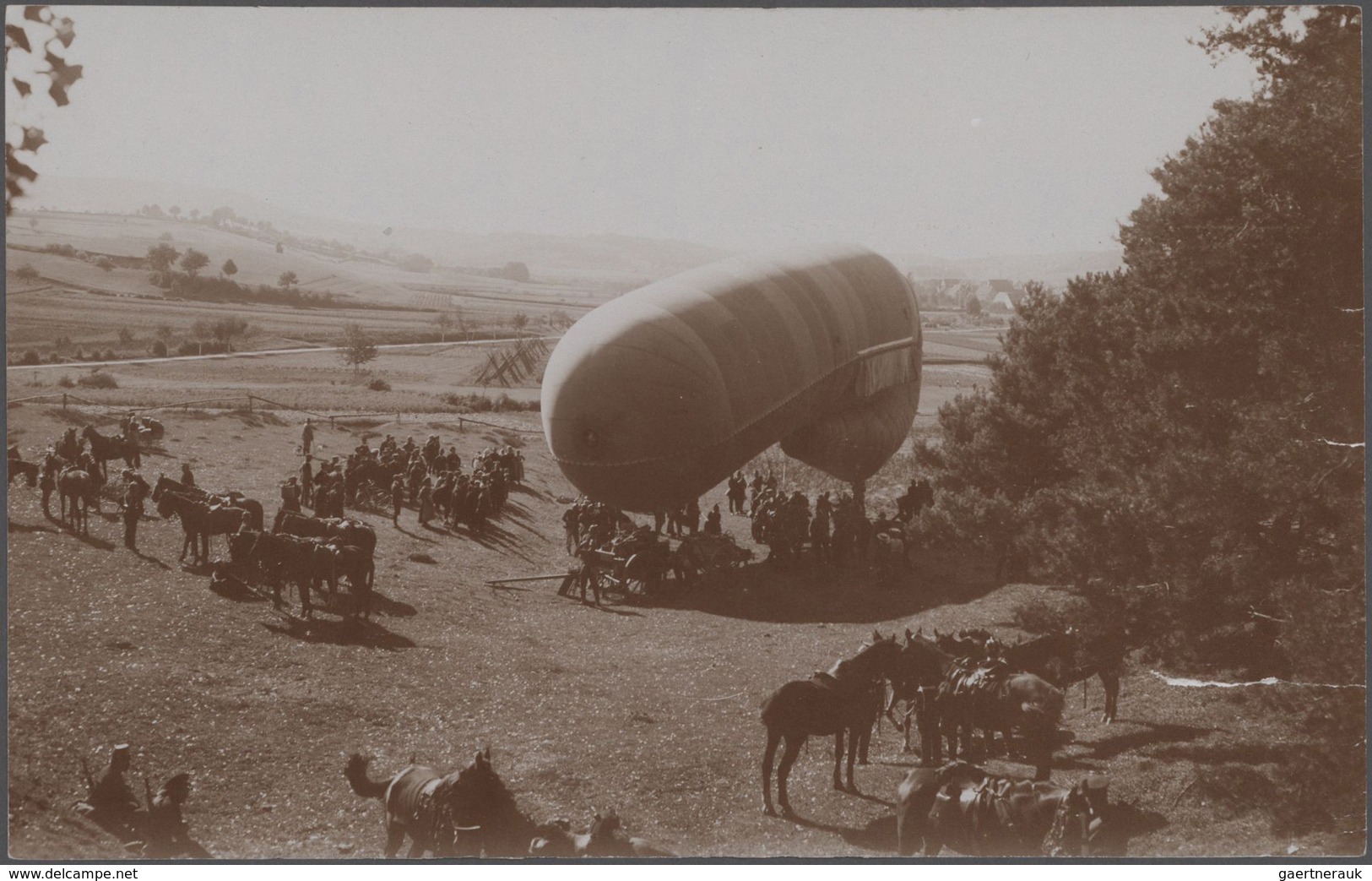 Ansichtskarten: Motive / Thematics: FLUG / MILITÄRISCHE FESSELBALLONS / LUFTSCHIFFER, 6 Original Auf - Other & Unclassified