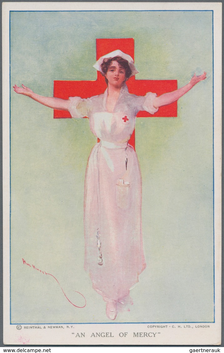 Ansichtskarten: Motive / Thematics: FRAUEN 1910/1930 (ca.), Partie von ca. 57 Ansichtskarten mit dek