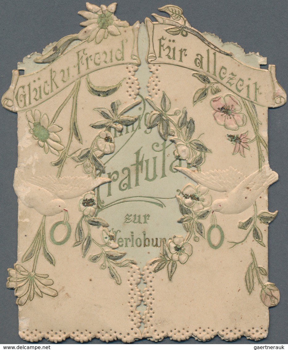 Ansichtskarten: Motive / Thematics: GLÜCKWUNSCH, Sehr Schöne Sammlung Mit Gut 200 Historischen Ansic - Other & Unclassified