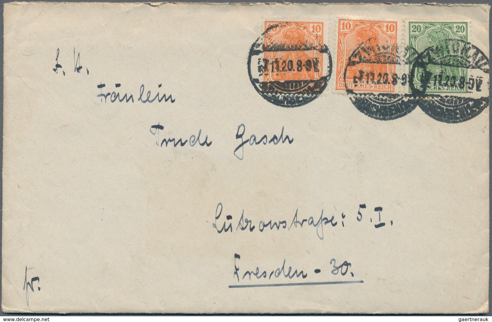 Ansichtskarten: Motive / Thematics: JUDAIKA, Vier Briefe Deutsches Reich 1920 Mit Antisemitische Ver - Other & Unclassified