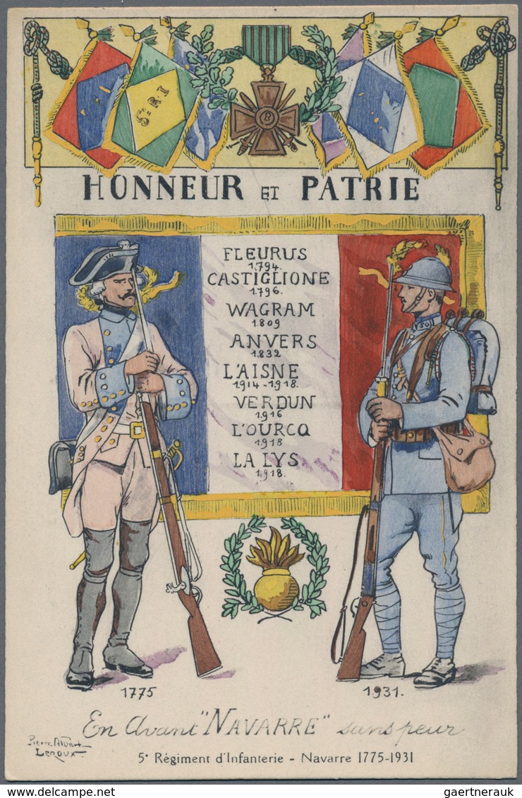 Ansichtskarten: Motive / Thematics: MILITÄR / FRANKREICH, Eine Dekorative Partie Mit 150 Künstlerzei - Other & Unclassified