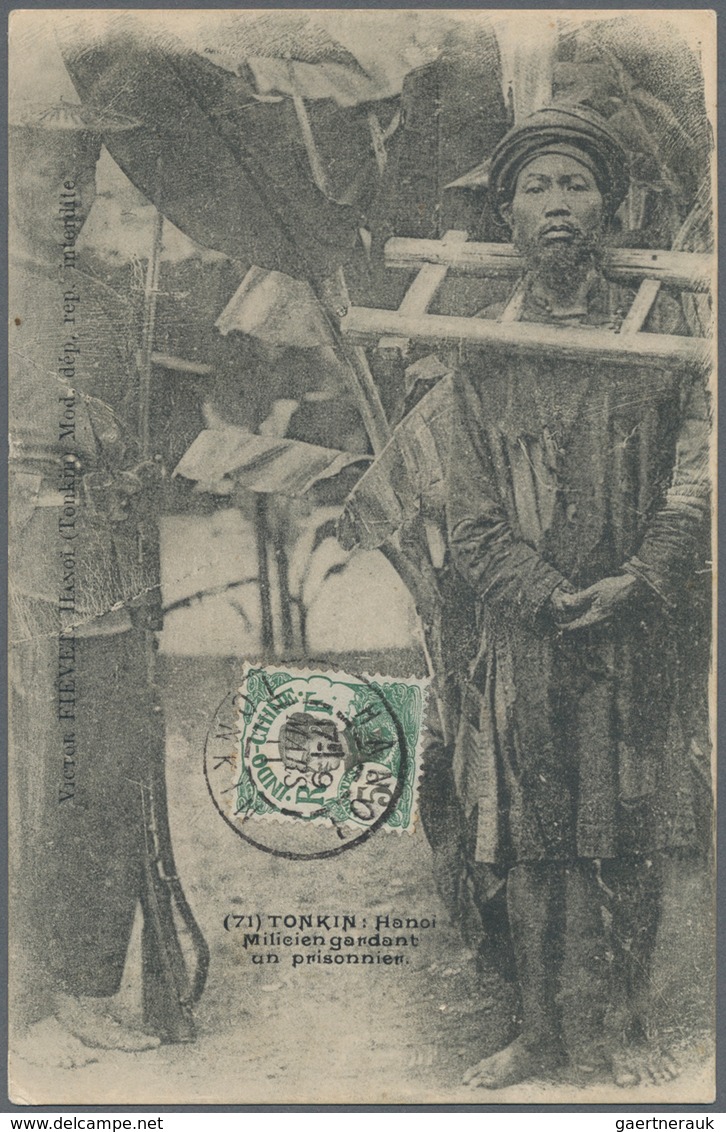 Ansichtskarten: Alle Welt: FRANZÖSISCH INDOCHINA, Sammlung mit 66 Ansichtskarten, aus der Zeit 1910-