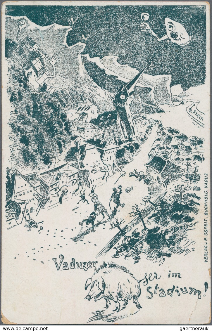 Ansichtskarten: Alle Welt: LICHTENSTEIN, Kuriose Partie 44 Historischen Ansichtskarten Ab Ca. 1900 B - Unclassified