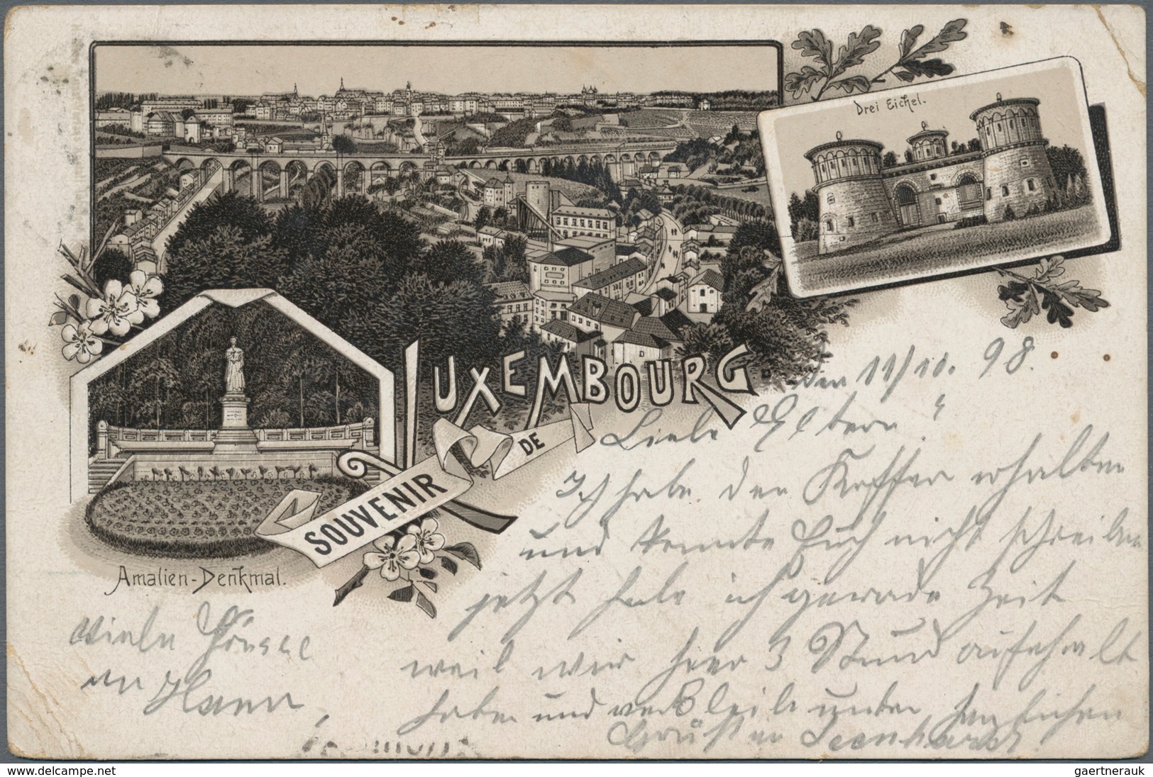 Ansichtskarten: Alle Welt: LUXEMBURG, Kuriose Partie Mit 37 Historischen Ansichtskarten Ab 1898 Bis - Unclassified