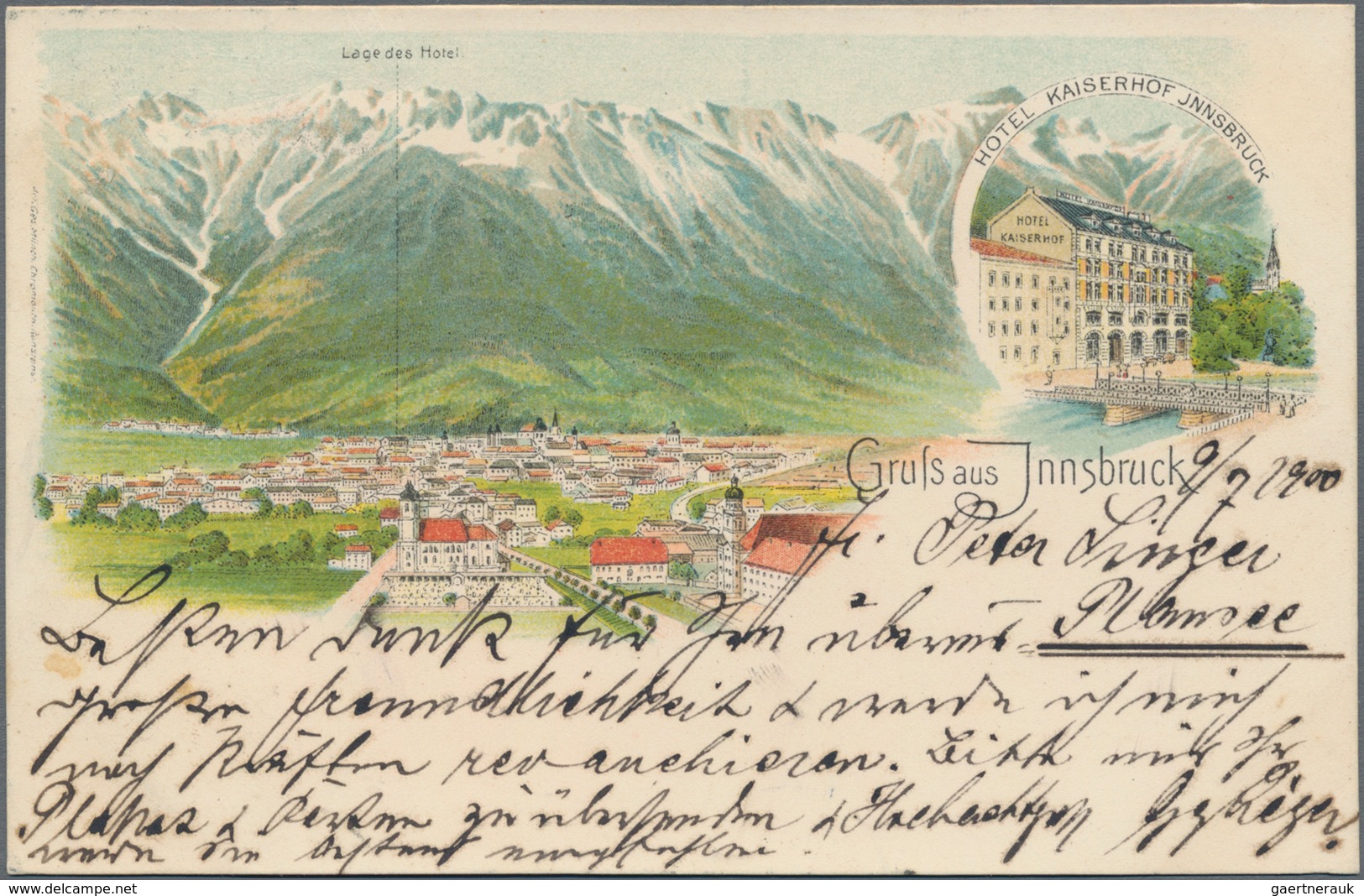 Ansichtskarten: Österreich: TIROL / INNSBRUCK, Schachtel Mit Gut 100 Historischen Lithographien Ab 1 - Sonstige & Ohne Zuordnung