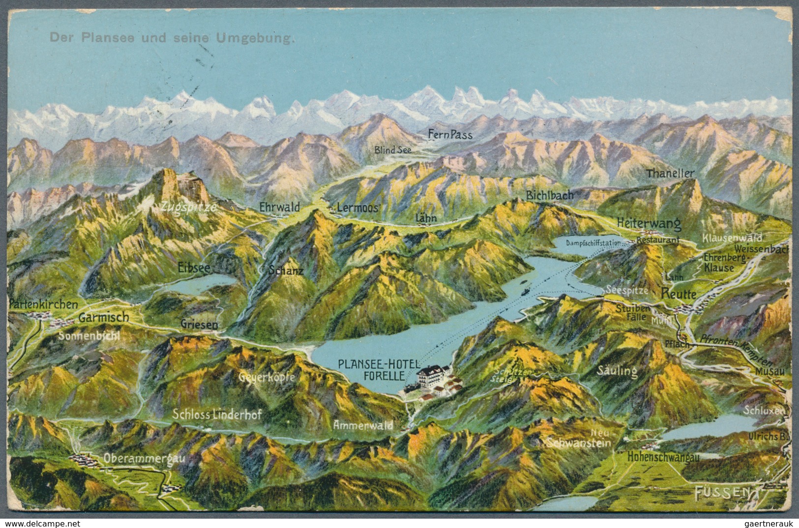 Ansichtskarten: Österreich: TIROL. Zwischen Lech und Wetterstein (Bezirk Reutte, PLZ 661 – 663). Die