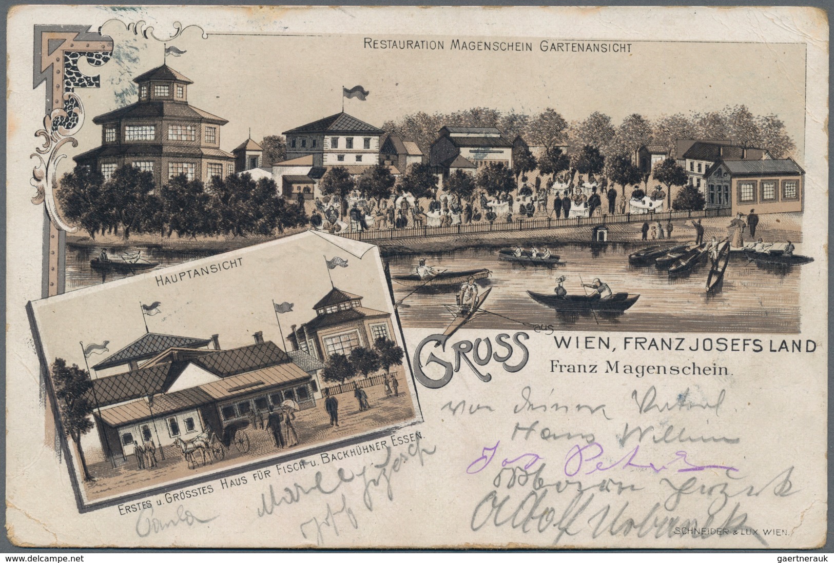 Ansichtskarten: Österreich: WIEN / GASTRONOMIE, Schachtel Mit Weit über 250 Historischen Ansichtskar - Sonstige & Ohne Zuordnung