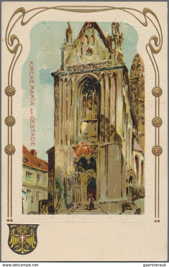 Ansichtskarten: Österreich: WIEN 1. BEZIRK KIRCHEN Ohne Stephansdom. Schachtel Mit über 500 Historis - Andere & Zonder Classificatie