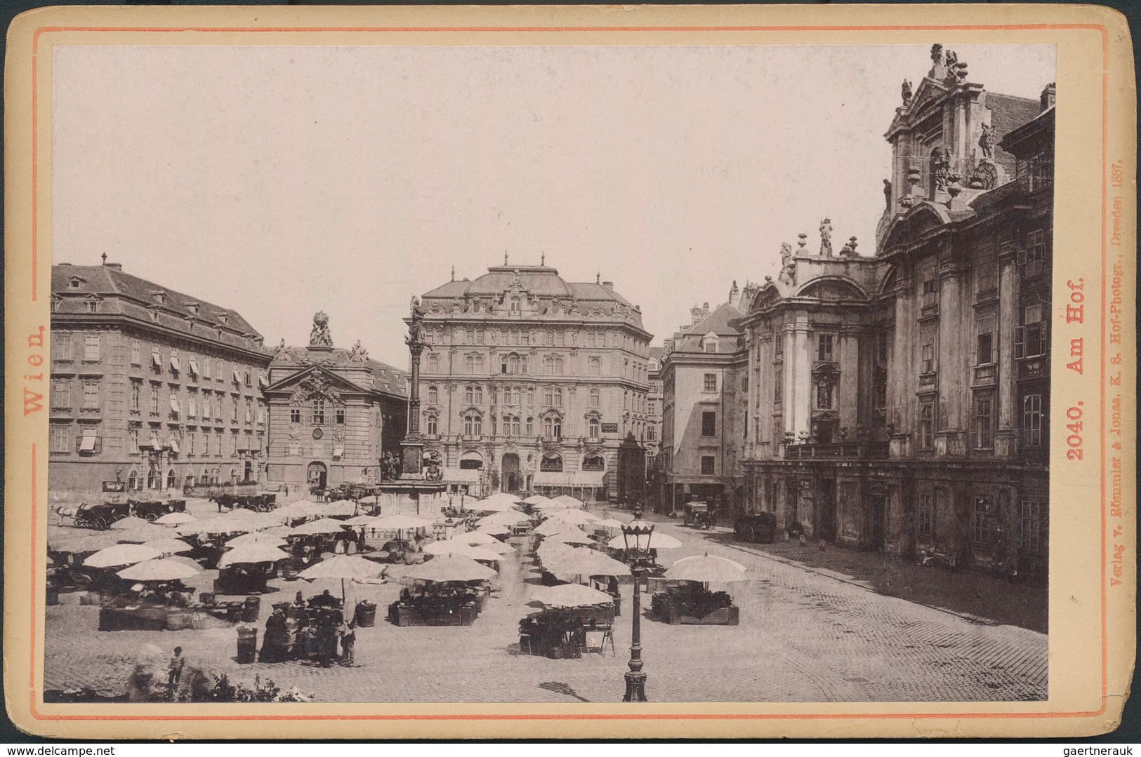 Ansichtskarten: Österreich: WIEN, 41 Großformatige CdV-Fototafeln Mit Wiener Ansichten Um 1880/1890. - Sonstige & Ohne Zuordnung