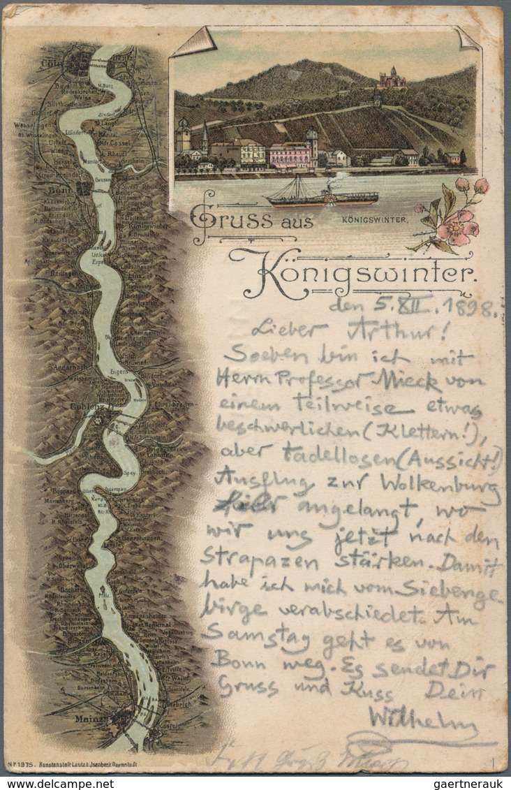 Ansichtskarten: Deutschland: 1890er-1920 Ca.: Mehr Als 200 Ansichtskarten Aus Den Damals Deutschen G - Sonstige & Ohne Zuordnung