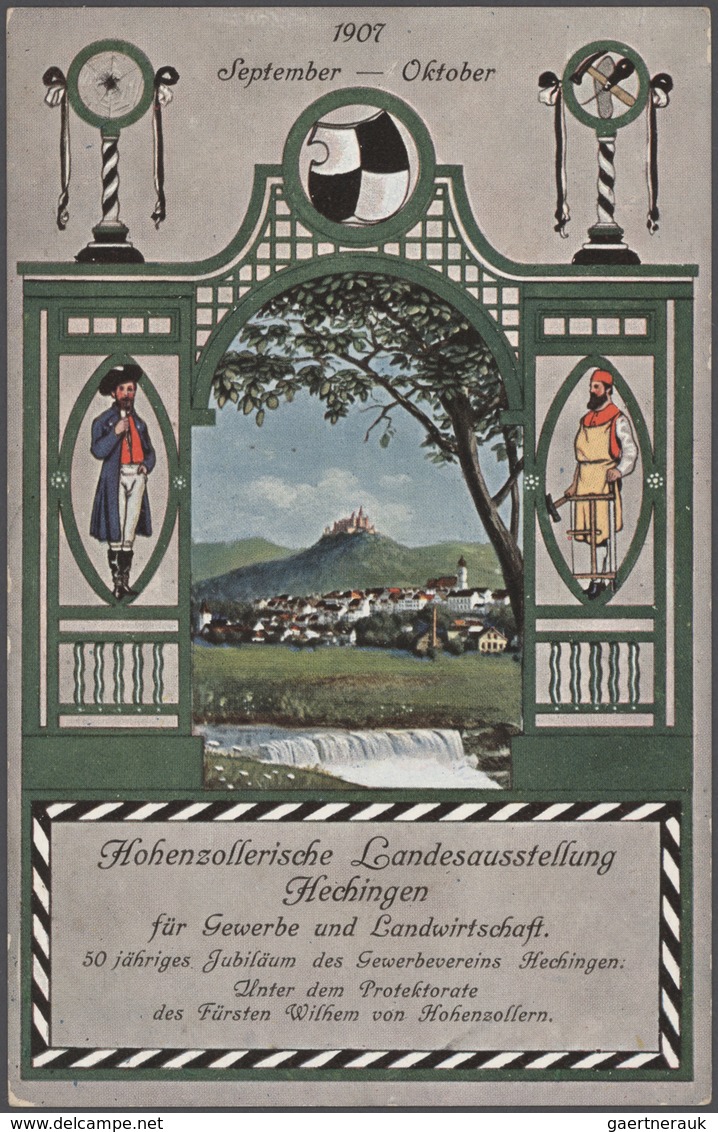 Ansichtskarten: Deutschland: 1895/1940, (ca.), sehenswerter AK-Posten mit 480 Karten, Schwerpunkt Wü