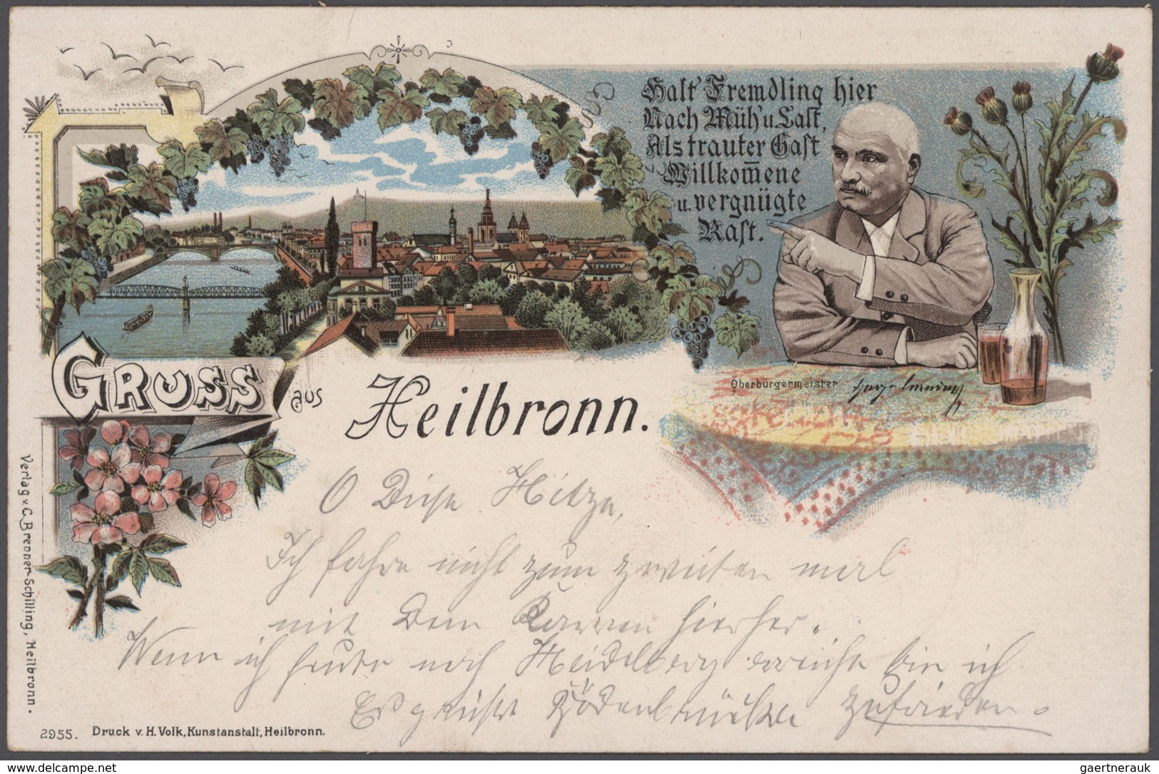 Ansichtskarten: Deutschland: 1895/1940, (ca.), sehenswerter AK-Posten mit 480 Karten, Schwerpunkt Wü