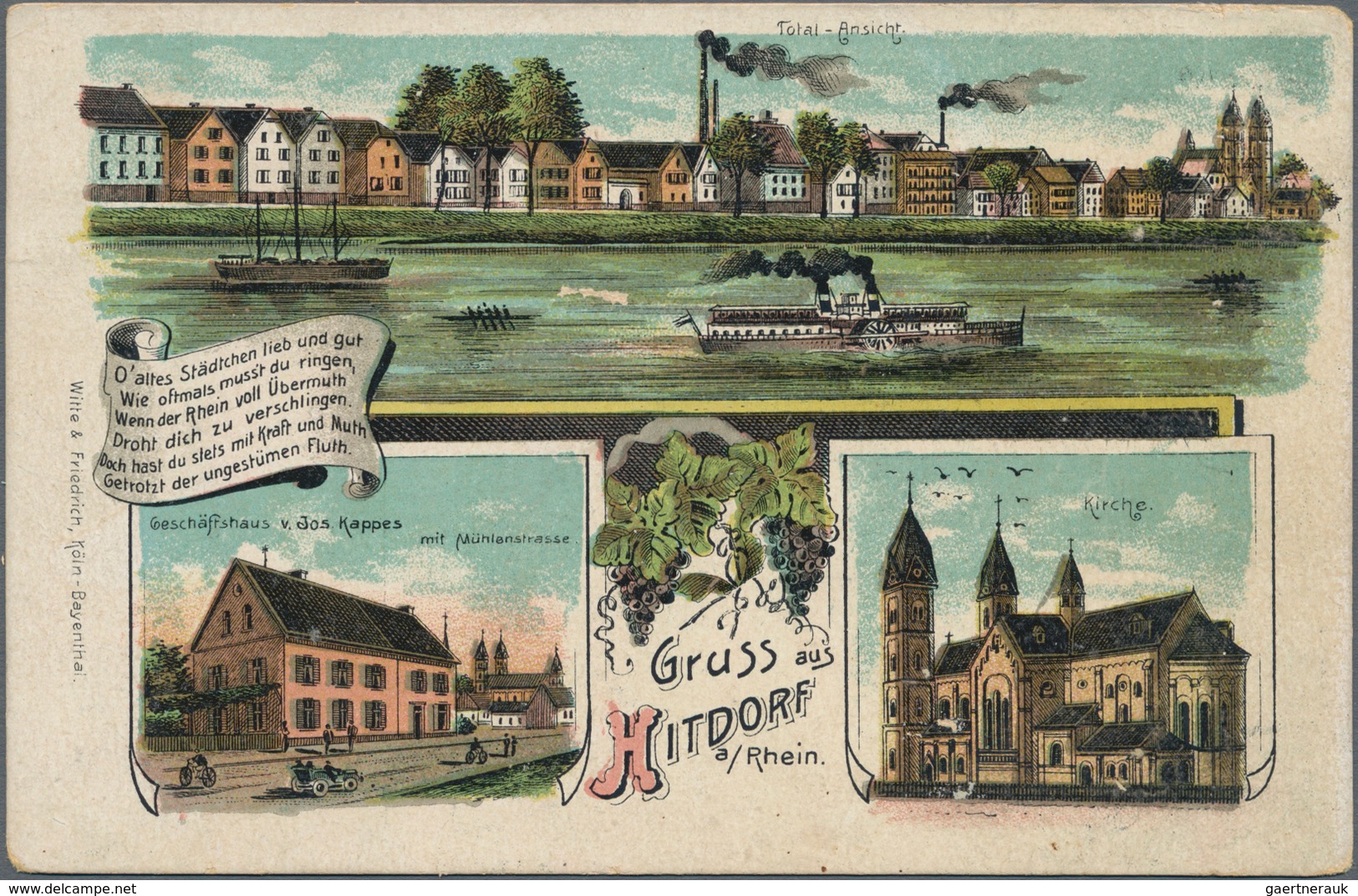 Ansichtskarten: Deutschland: 1896/1940 (ca.), Partie Von Ca. 170 Topografie-Ansichtskarten, Dabei Au - Andere & Zonder Classificatie