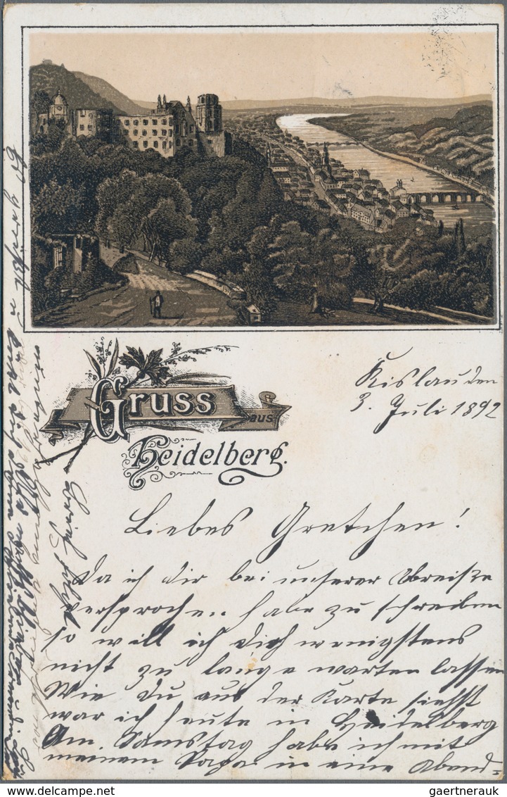 Ansichtskarten: Baden-Württemberg: SCHACHTEL Mit über 700 Historischen Ansichtskarten Ab Ca. 1892 Bi - Other & Unclassified