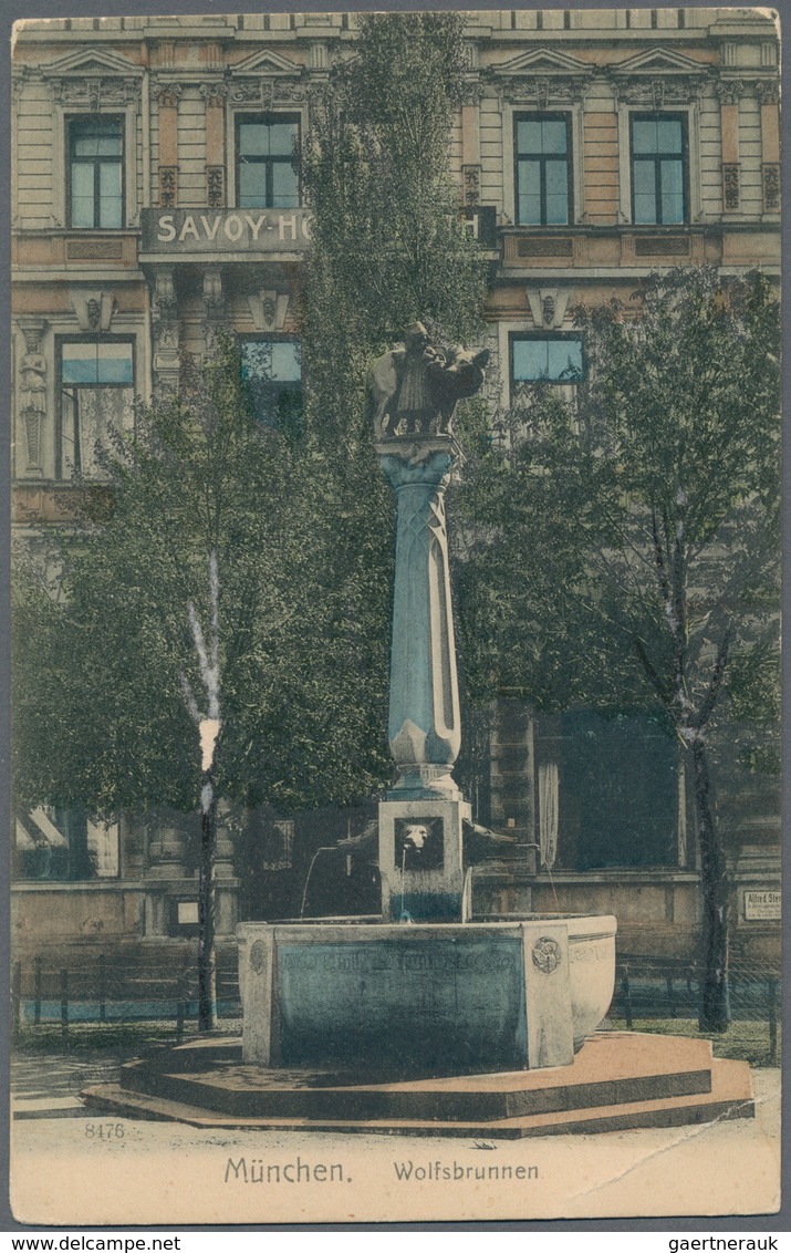 Ansichtskarten: Bayern: MÜNCHEN ALTSTADT BRUNNEN, Schachtel Mit Knapp 200 Alten Ansichtskarten Ab 18 - Andere & Zonder Classificatie