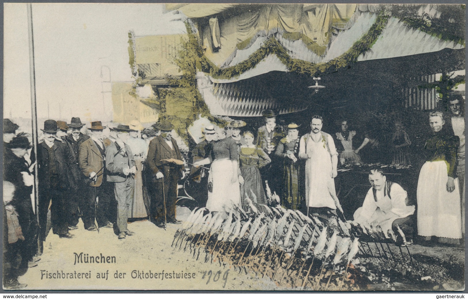 Ansichtskarten: Bayern: MÜNCHEN OKTOBERFEST, Schachtel Mit 100 Festpostkarten, Alle Vor 1945, Gebrau - Sonstige & Ohne Zuordnung