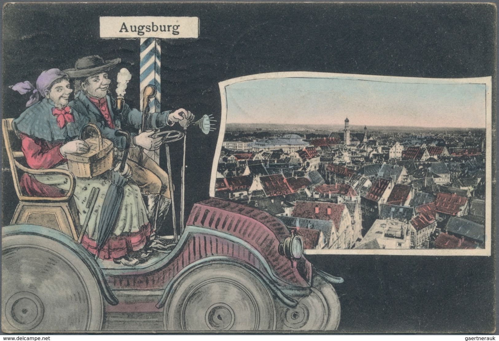 Ansichtskarten: Bayern: SCHWABEN, Schachtel Mit Gut 130 Historischen Ansichtskarten Ab Ca. 1898 Bis - Sonstige & Ohne Zuordnung