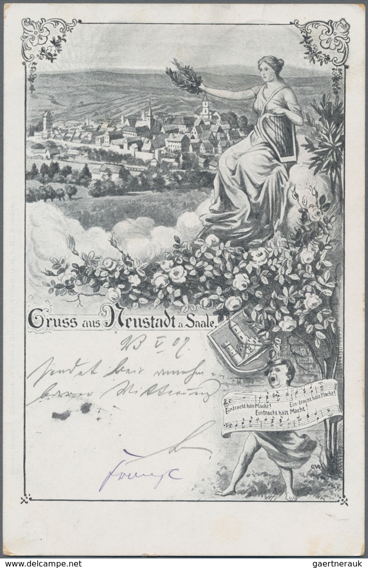 Ansichtskarten: Bayern: UNTERFRANKEN, Schachtel Mit Gut 220 Historischen Ansichtskarten Ab Ca. 1890 - Andere & Zonder Classificatie