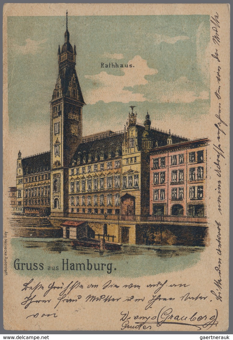 Ansichtskarten: Hamburg: 1897-1909: Partie Von 24 Frühen Ansichtskarten, Gebraucht Oder Ungebraucht, - Sonstige & Ohne Zuordnung