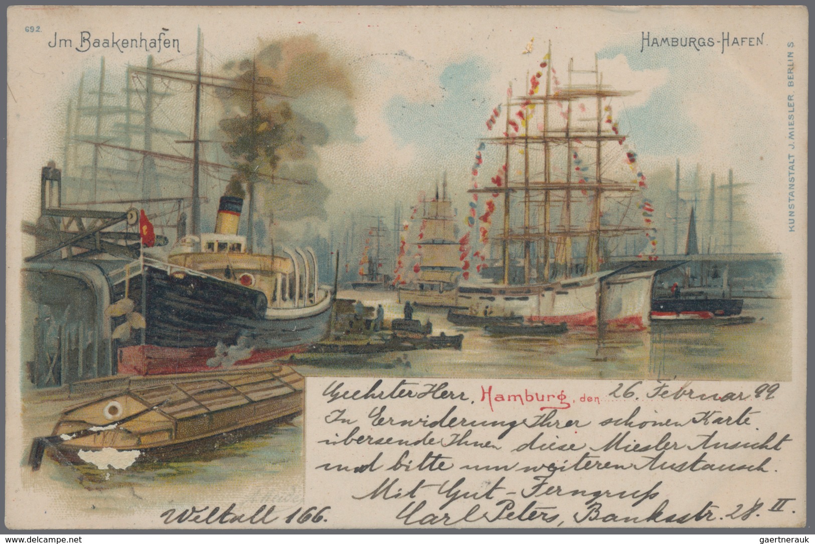 Ansichtskarten: Hamburg: 1897-1909: Partie Von 24 Frühen Ansichtskarten, Gebraucht Oder Ungebraucht, - Other & Unclassified