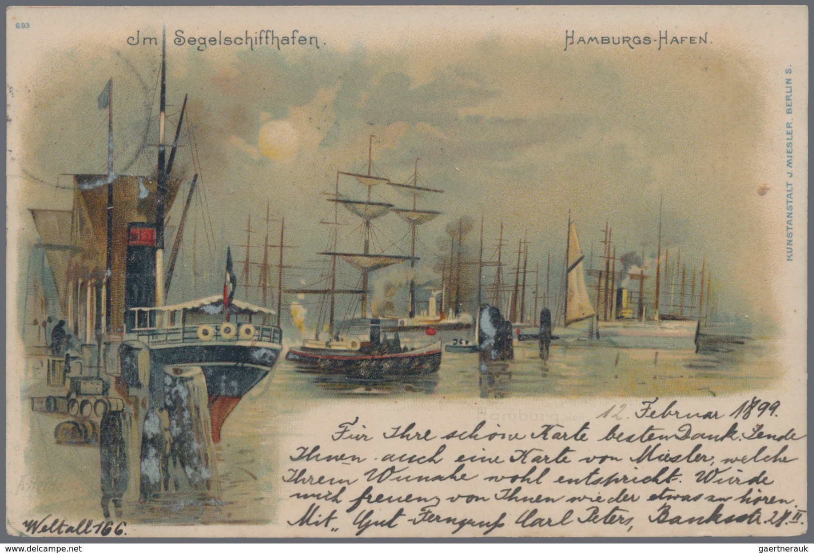 Ansichtskarten: Hamburg: 1897-1909: Partie von 24 frühen Ansichtskarten, gebraucht oder ungebraucht,