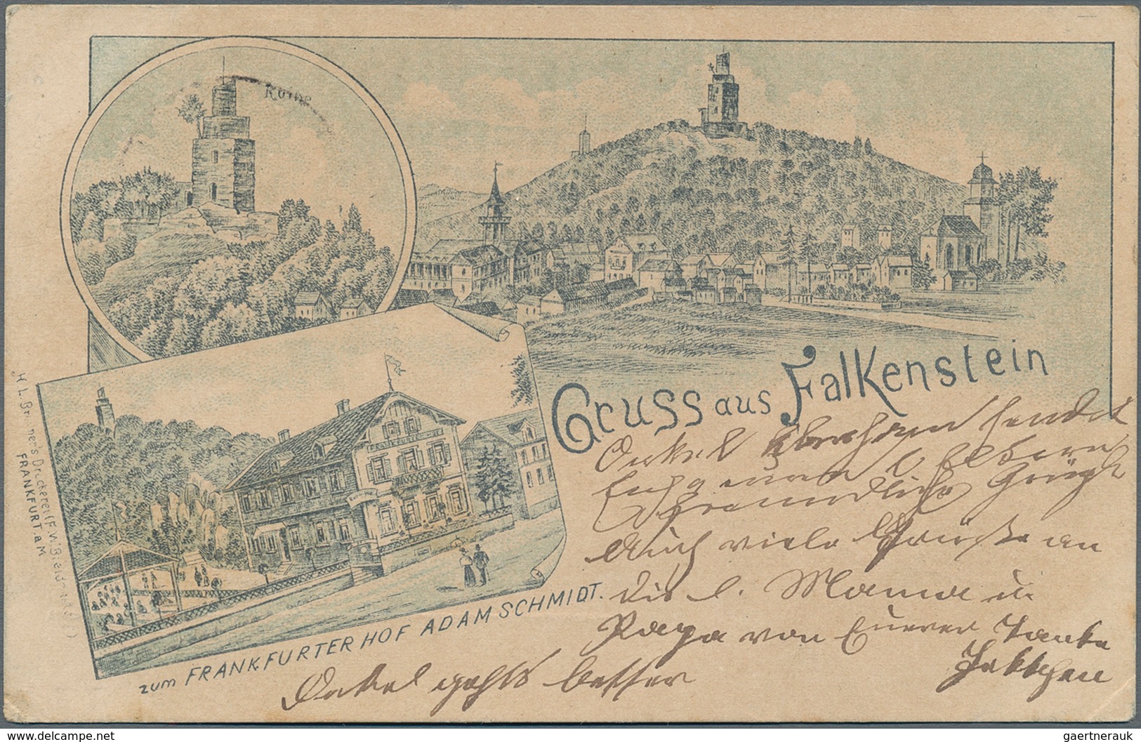Ansichtskarten: Hessen: TAUNUS Mit BAD SODEN, EPPSTEIN, KRIFTEL, KÖNIGSTEIN, Und FALKENSTEIN (alte P - Other & Unclassified