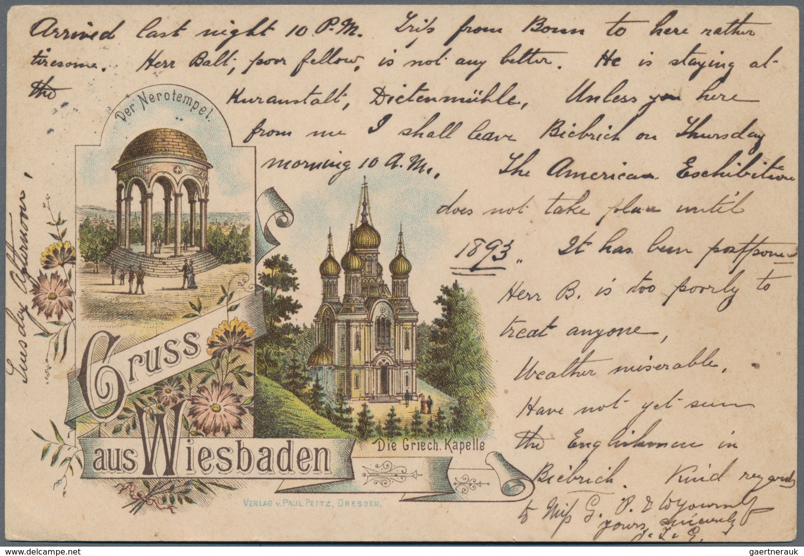 Ansichtskarten: Hessen: WIESBADEN, RÜDESHEIM Jeweils Mit Umgebung Und TAUNUS (alte PLZ 62), Schachte - Other & Unclassified