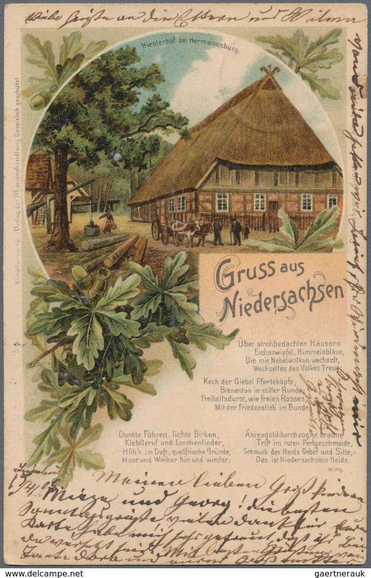 Ansichtskarten: Niedersachsen: SCHACHTEL Mit Gut 380 Historischen Ansichtskarten Ab Ca. 1898 Und Nur - Other & Unclassified