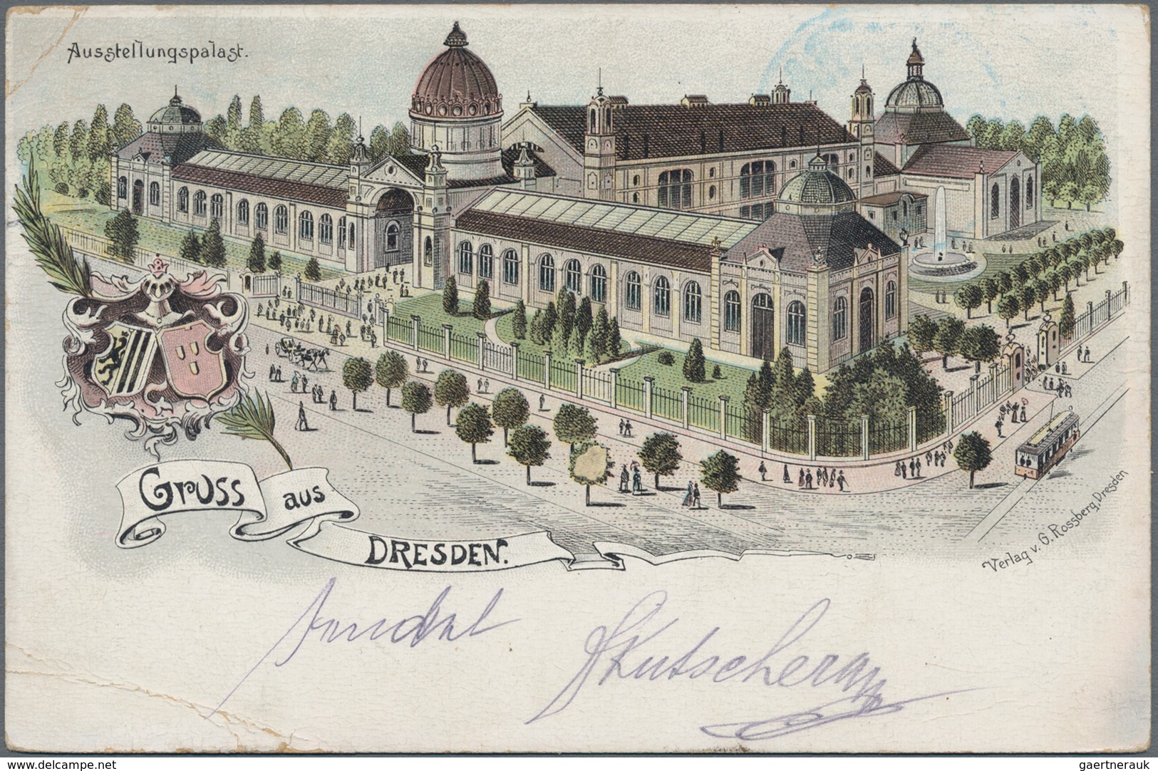 Ansichtskarten: Sachsen: DRESDEN, Album Mit über 180 Unterschiedlichen Historischen Lithographie Aus - Sonstige & Ohne Zuordnung