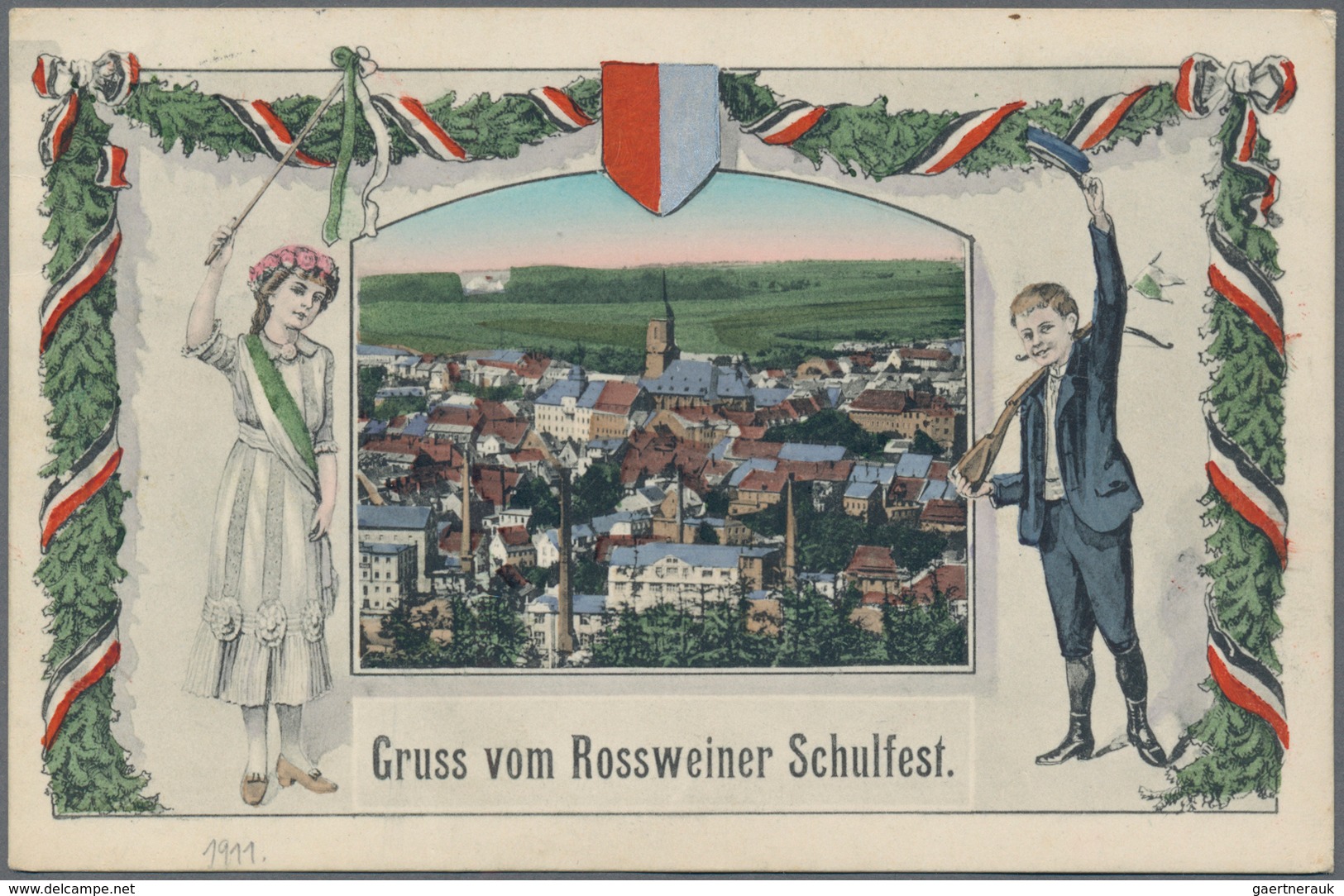 Ansichtskarten: Sachsen: ROSSWEIN (alte PLZ 7304), Kleine Garnitur Mit 33 Historischen Ansichtskarte - Andere & Zonder Classificatie