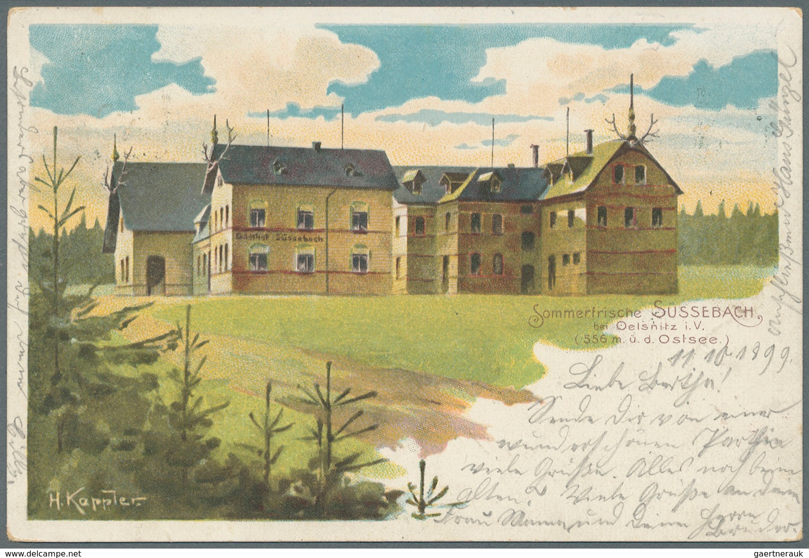 Ansichtskarten: Sachsen: VOGTLAND (alte PLZ 992 - 993) mit u.a. Oelsnitz, Adorf, Bad Brambach und Ba