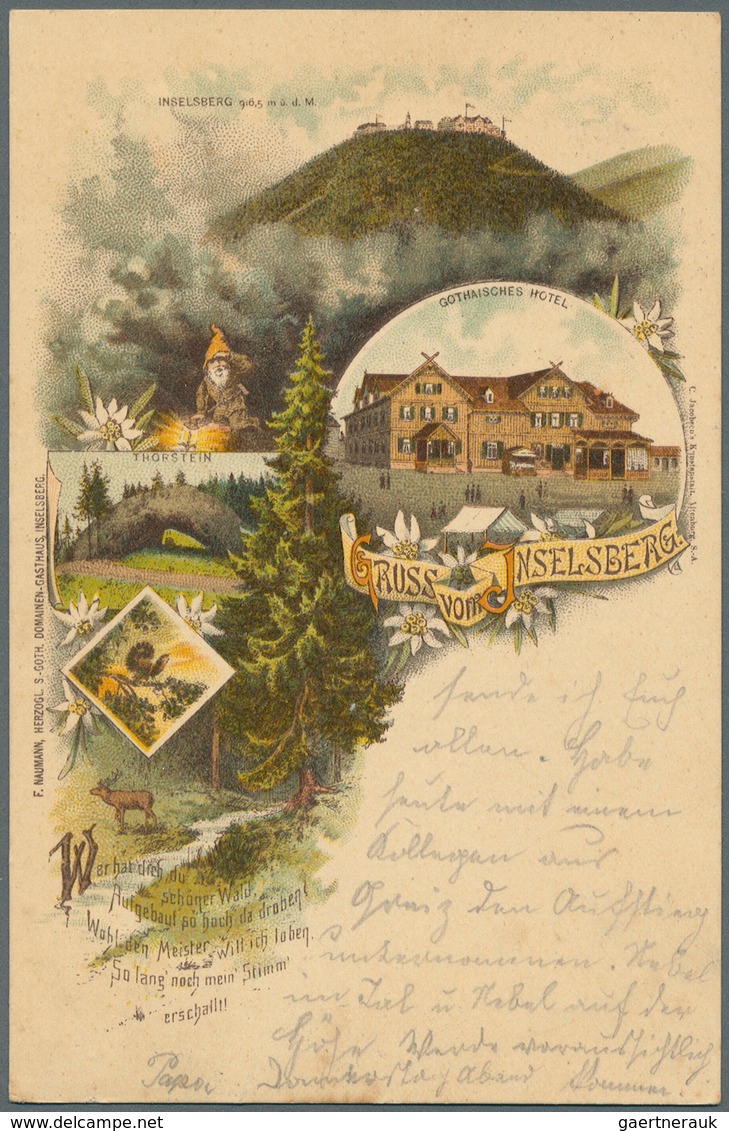 Ansichtskarten: Thüringen: SUHL, GEHLBERG, OBERHOF, INSELSBERG, MEININGEN, MASSERBERG und HILDBURGHA